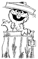 A coloring page of sesame street